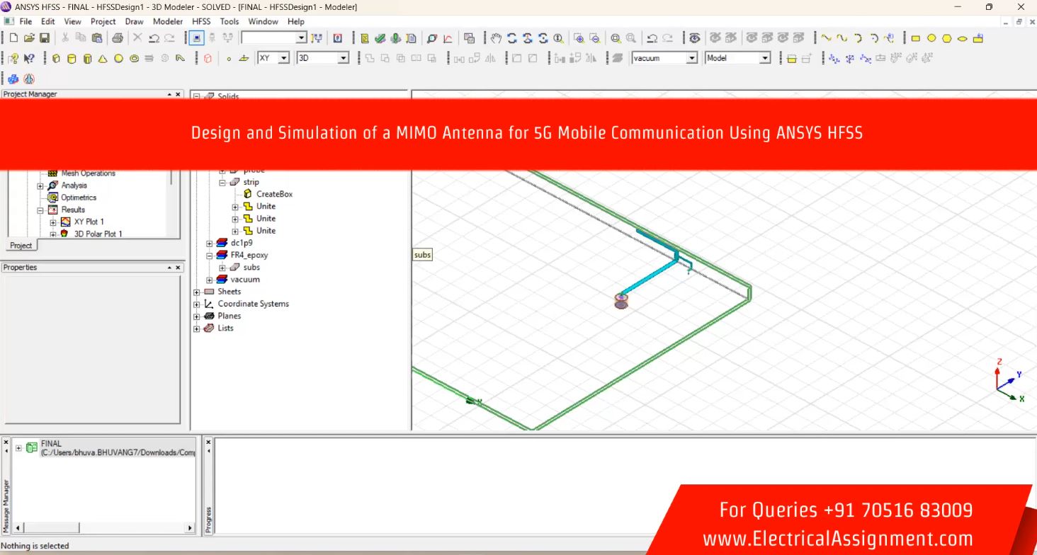 Design and Simulation of a MIMO Antenna for 5G Mobile Communication Using ANSYS HFSS screenshot 5